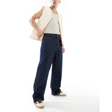 COLLUSION - x001 - Anti-fit jeans met rinse wash in blauw