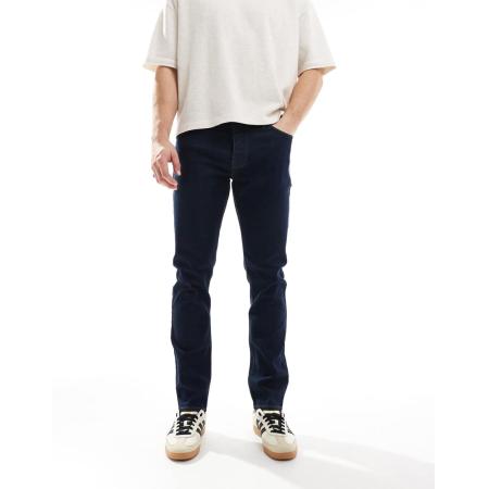 French Connection - Slim-fit jeans in donker indigo-Zwart
