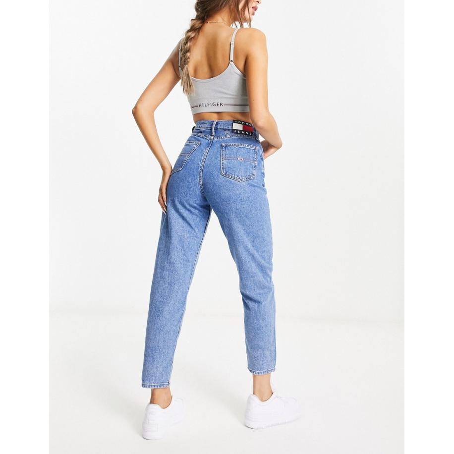 Tommy Jeans Mom jeans met ultrahoge taille in mid-wash-Blauw Blauw