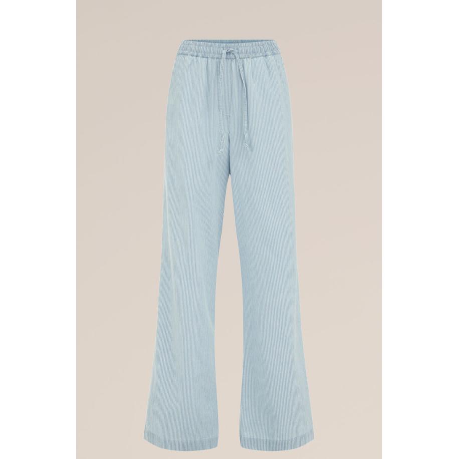 Blue Ridge dames wide leg broek - Relaxed Fit - Blauw - Katoen - Maat: 38 Blauw