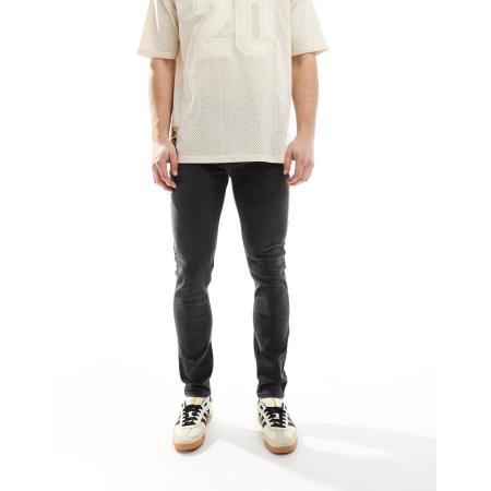 French Connection - Super skinny-fit jeans in zwart met wassing