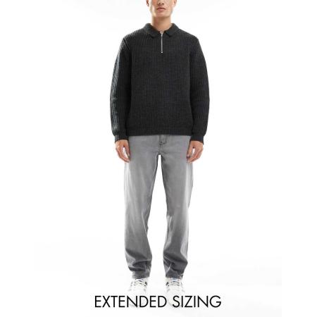 ASOS DESIGN - Jeans met rechte pasvorm in grijs