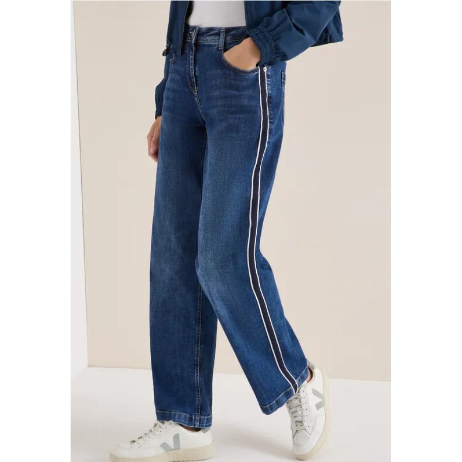 CECIL Jeans met gallonstrepen Blauw