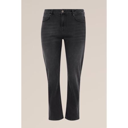 Blue Ridge dames boyfriend jeans - Curve mid waist - Donkergrijs - Katoen - Plus Size Maat: 50