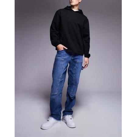 Sixth June - Timmermansjeans met wijde pijpen in donker denim-Blauw