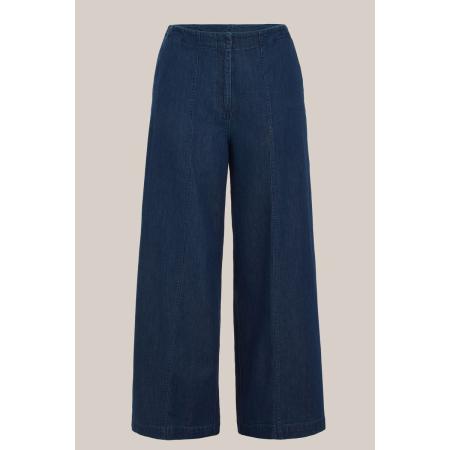 Blue Ridge dames wide leg broek - Curve high waist - Donkerblauw - Katoen - Plus Size Maat: 44