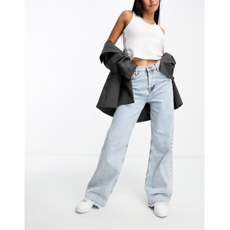 Sixth June Ruimvallende jeans in lichtblauw