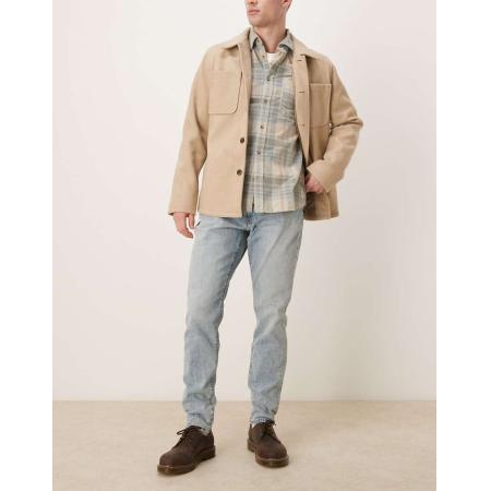 Abercrombie & Fitch - Atletische slim-fit jeans in lichte wassing-Blauw