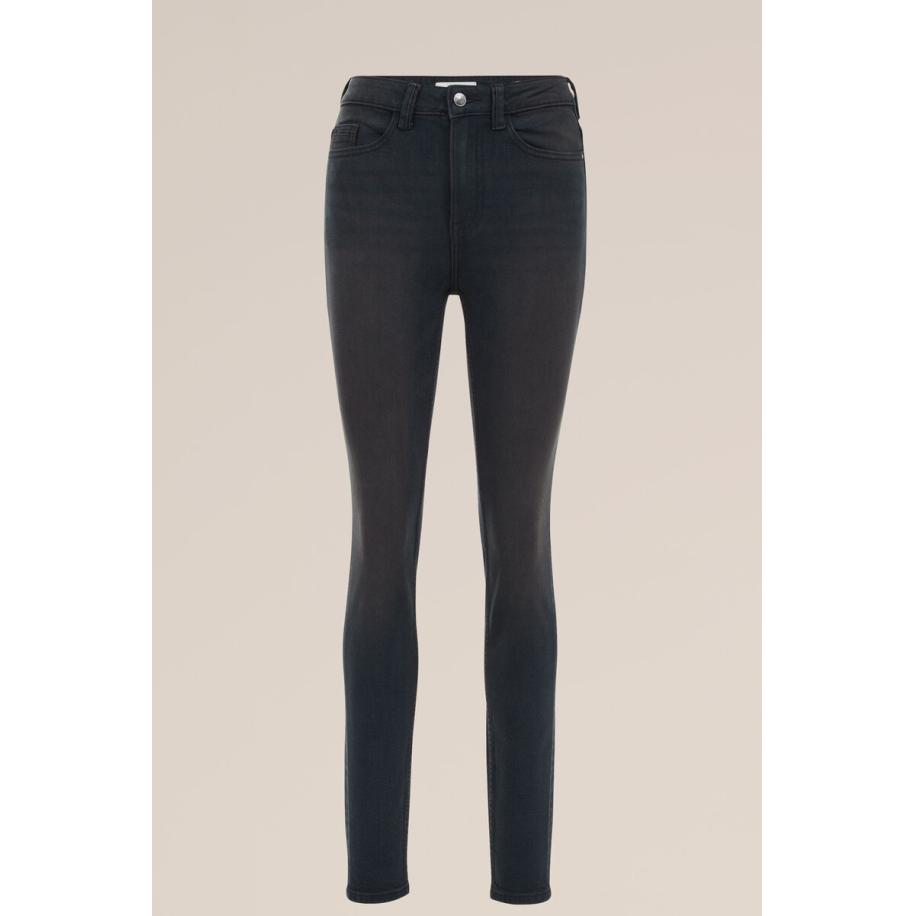 Blue Ridge dames skinny jeans met stretch - THE CHARMER - Skinny Fit - Zwart - Katoen - Maat: 26/30 Zwart