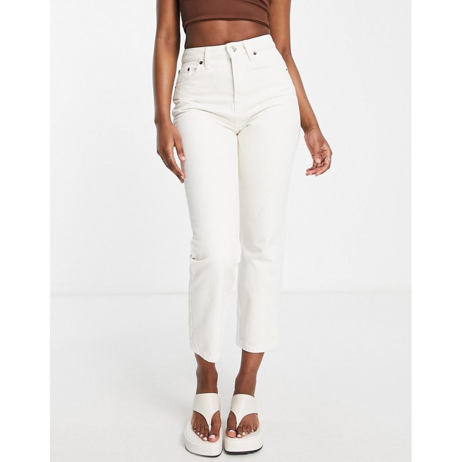 Topshop Editor Jeans in gebroken wit Wit
