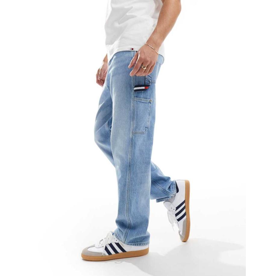 Tommy Jeans - Skater-timmermansjeans in lichte wassing-Blauw Blauw