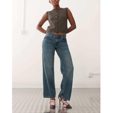 Motel Jeans met lage taille in blauw