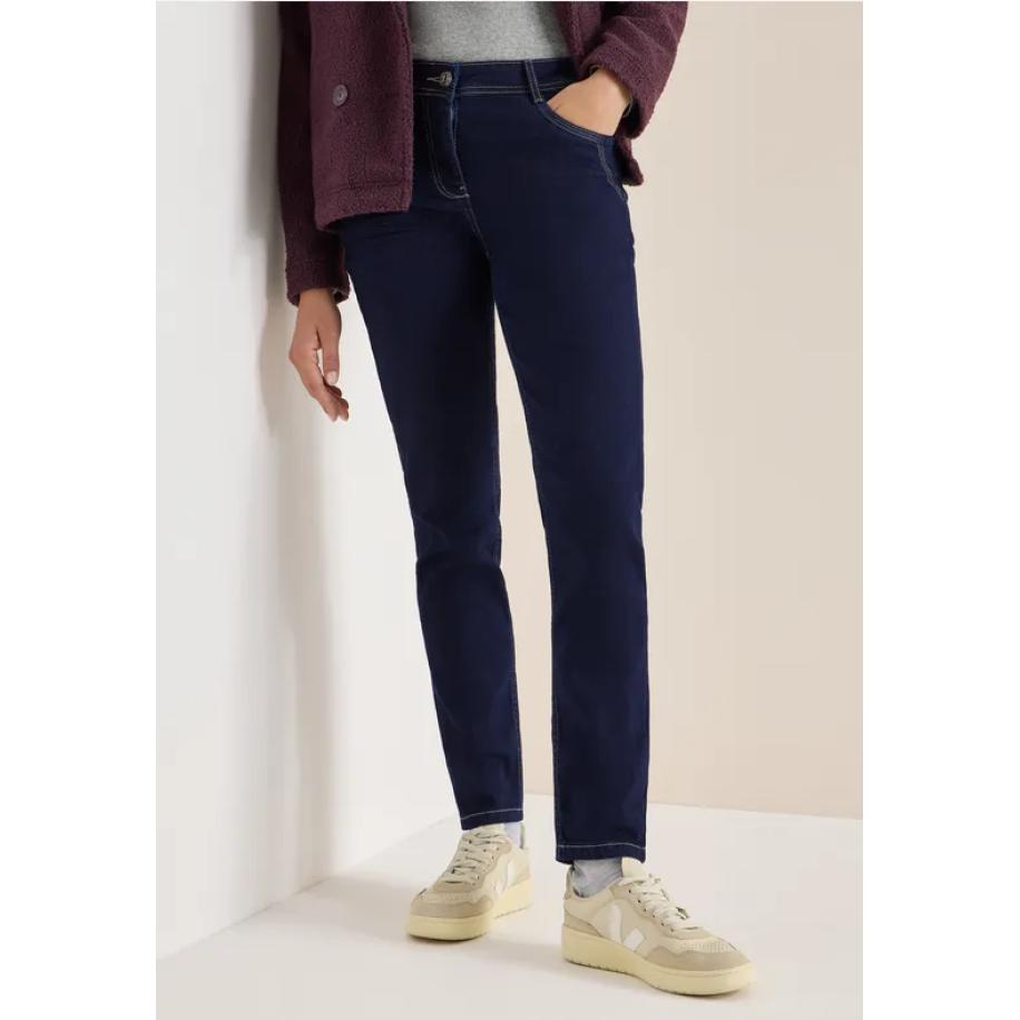 CECIL Uitgerolde casual jeans Blauw