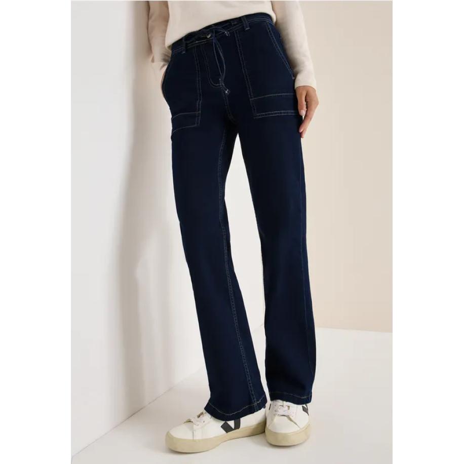 CECIL Uitgerolde Bootcut jeans Blauw