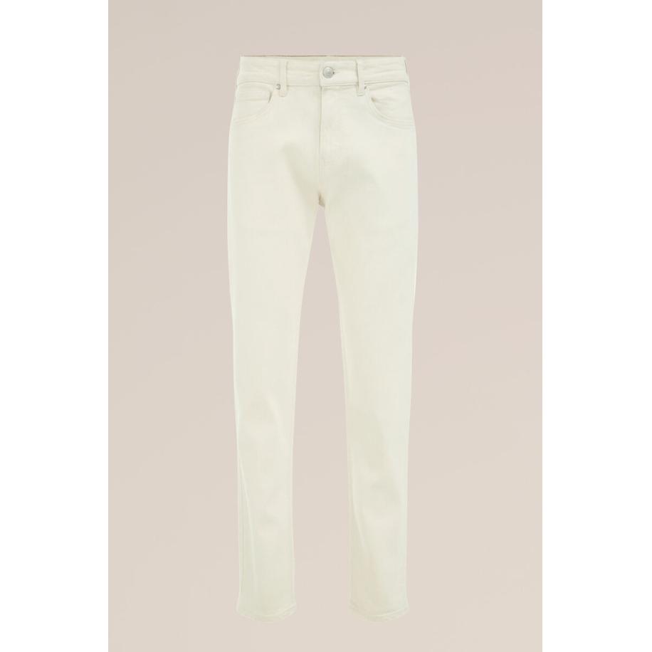 Fundamentals heren slim fit jeans met medium stretch - Slim Fit - Gebroken wit - Katoen - Maat: 30/32 Wit