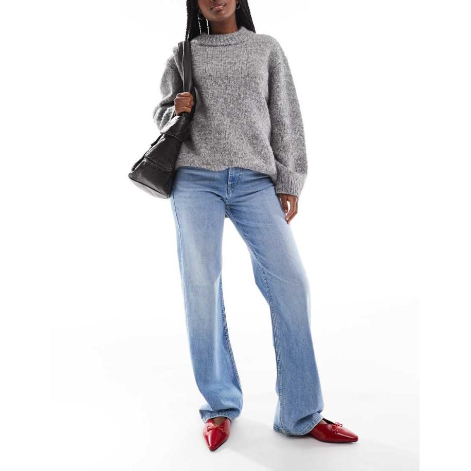 ONLY Maddie Dad jeans met extra hoge taille in lichtblauwe wassing Blauw