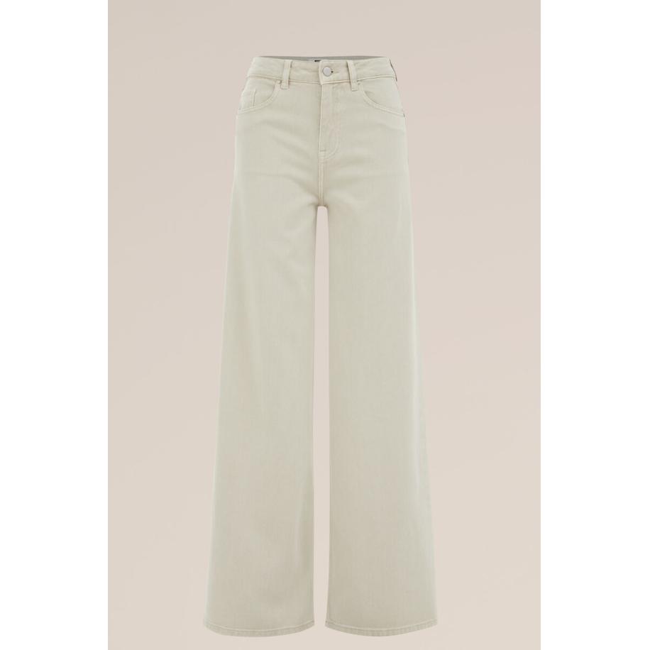 WE Studio dames high rise wide leg jeans - THE PALAZZO JEANS high waist - Lichtgrijs - Maat: 27 Grijs