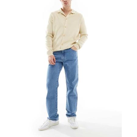 Wrangler - 13MWZ Original - Cowboy jeans met rechte pasvorm in lichte wassing-Blauw