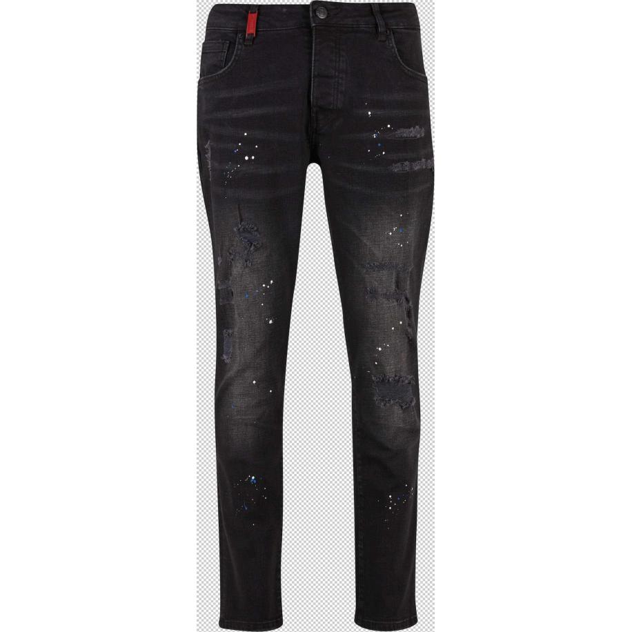 2Y Premium Jeans Leonardo blauw / zwart / wit Zwart
