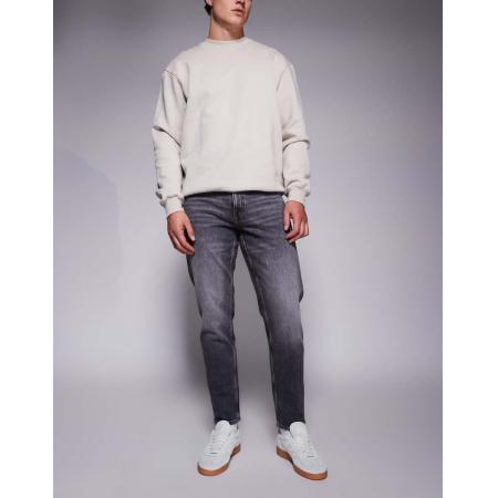 ASOS DESIGN - Smaltoelopende jeans met stretch in lichtgrijs