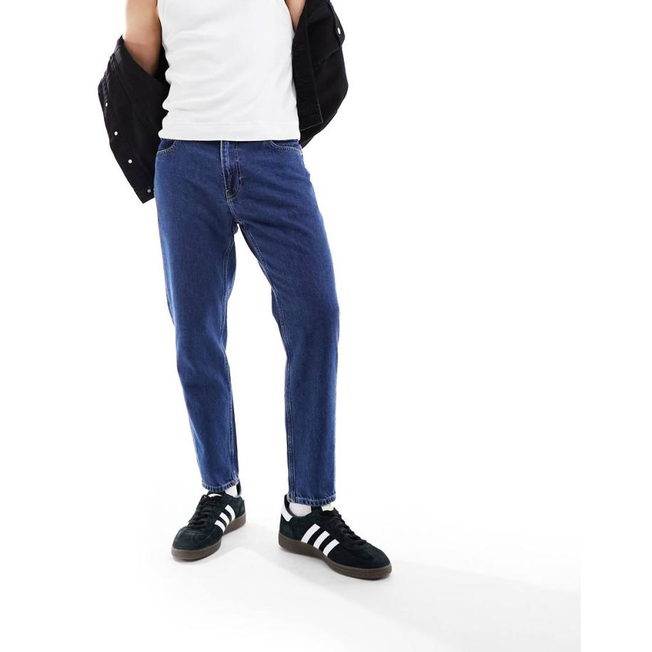 Calvin Klein Jeans - Dad jeans in donkere wassing-Marineblauw Blauw