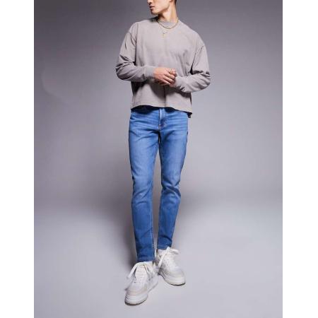 River Island - Slim-fit jeans in middenblauw