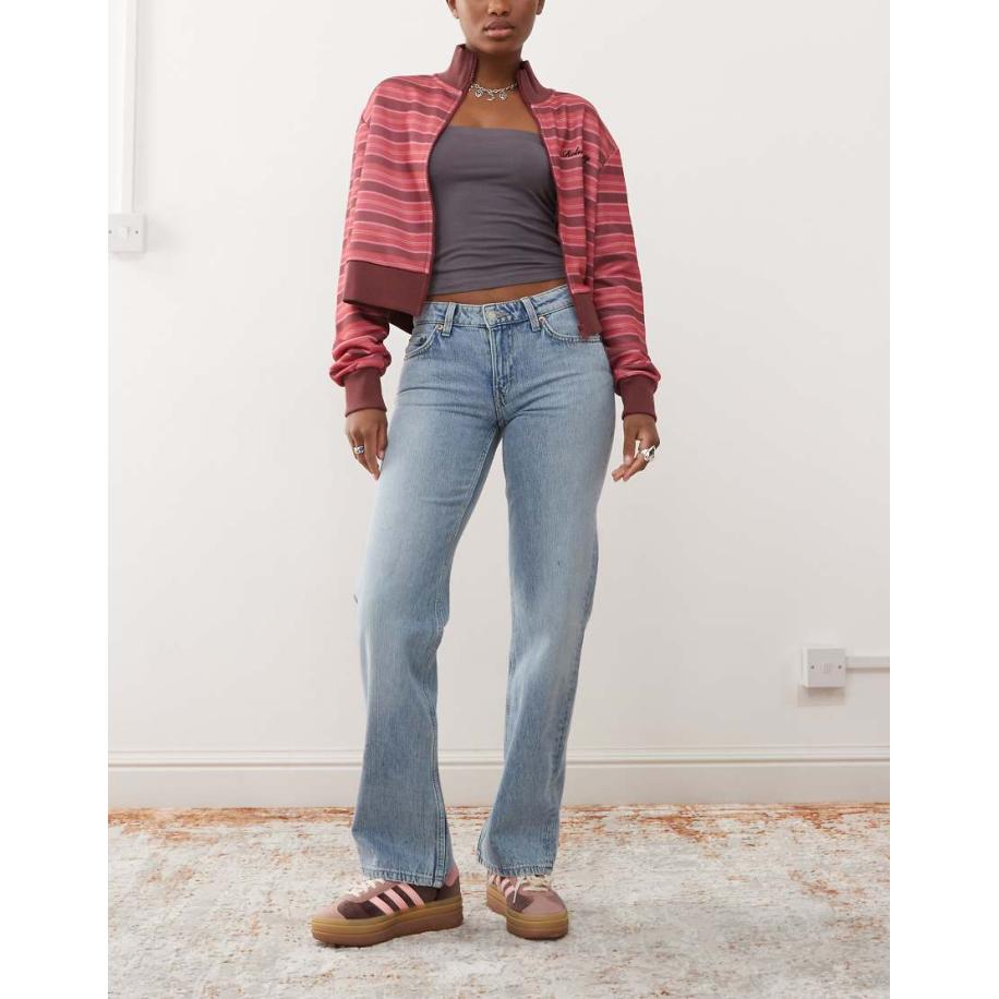 Weekday Arrow Jeans met rechte pijpen en lage taille in blauw Blauw