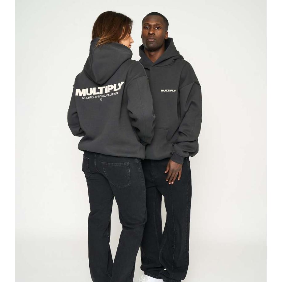 Multiply Apparel - Denim jeans met plooien in zwart Zwart