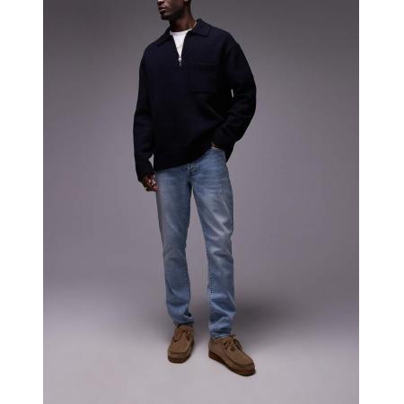 Topman - Skinny jeans met stretch in lichte wassing blauw