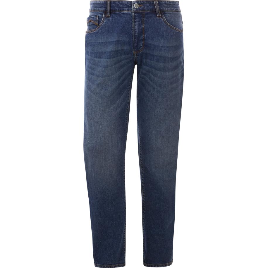 Jan Vanderstorm Jeans donkerblauw, Effen Blauw