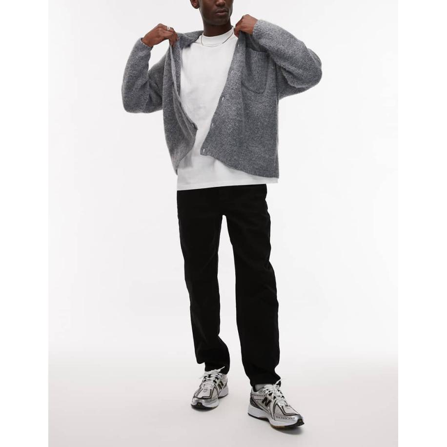 Topman - Smaltoelopende jeans met stretch in zwart Zwart