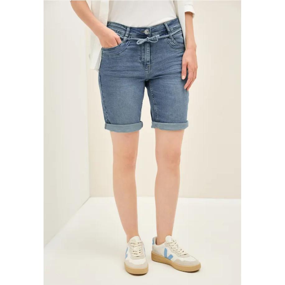CECIL Jogg shorts in een denimlook Blauw