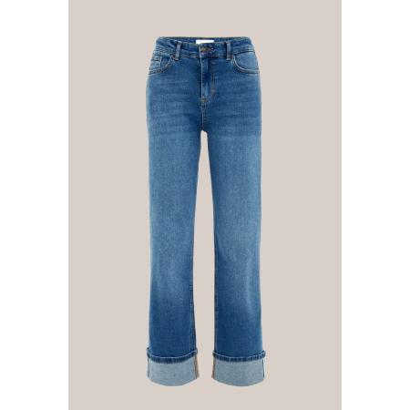 Blue Ridge dames wide leg jeans high waist - Donkerblauw - Katoen - Maat: 26