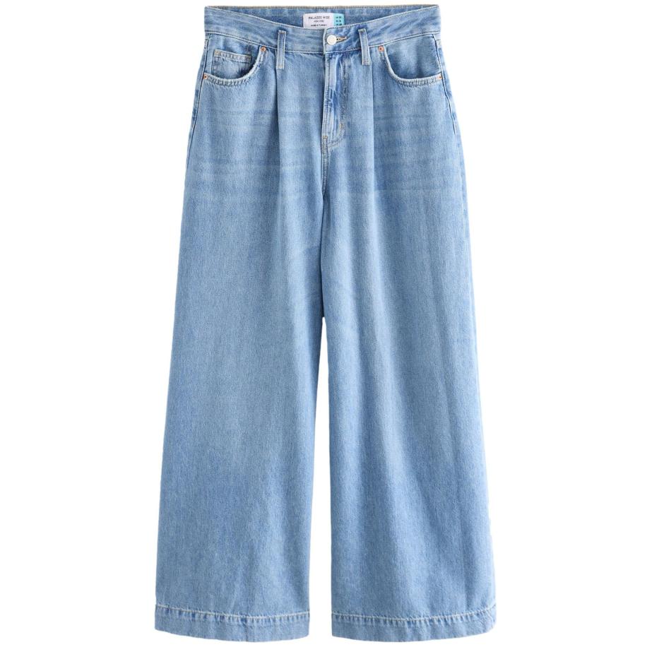 Next Next Bandplooi jeans blauw -