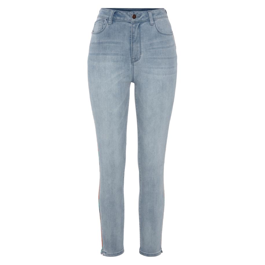 Lascana LASCANA Jeans lichtblauw / bruin / groen / oranje / wit -