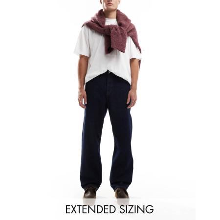 ASOS DESIGN - Ruimvallende jeans in indigo-Blauw