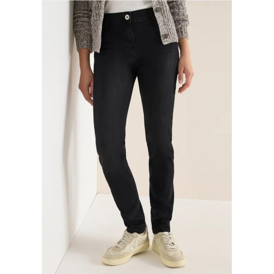 CECIL Slim Fit jeans Zwart