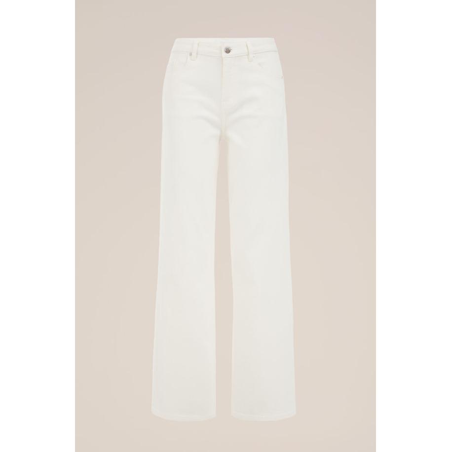 Blue Ridge dames high rise wide leg jeans high waist - Gebroken wit - Katoen - Maat: 31 Wit