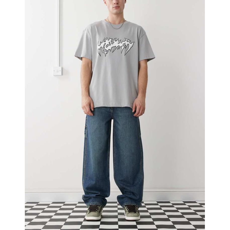 COLLUSION - X011 - Timmermansjeans in blauw met donkere wassing Blauw