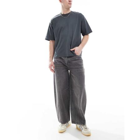 Cotton On - Baggy jeans met ballonpasvorm in grunge grijs