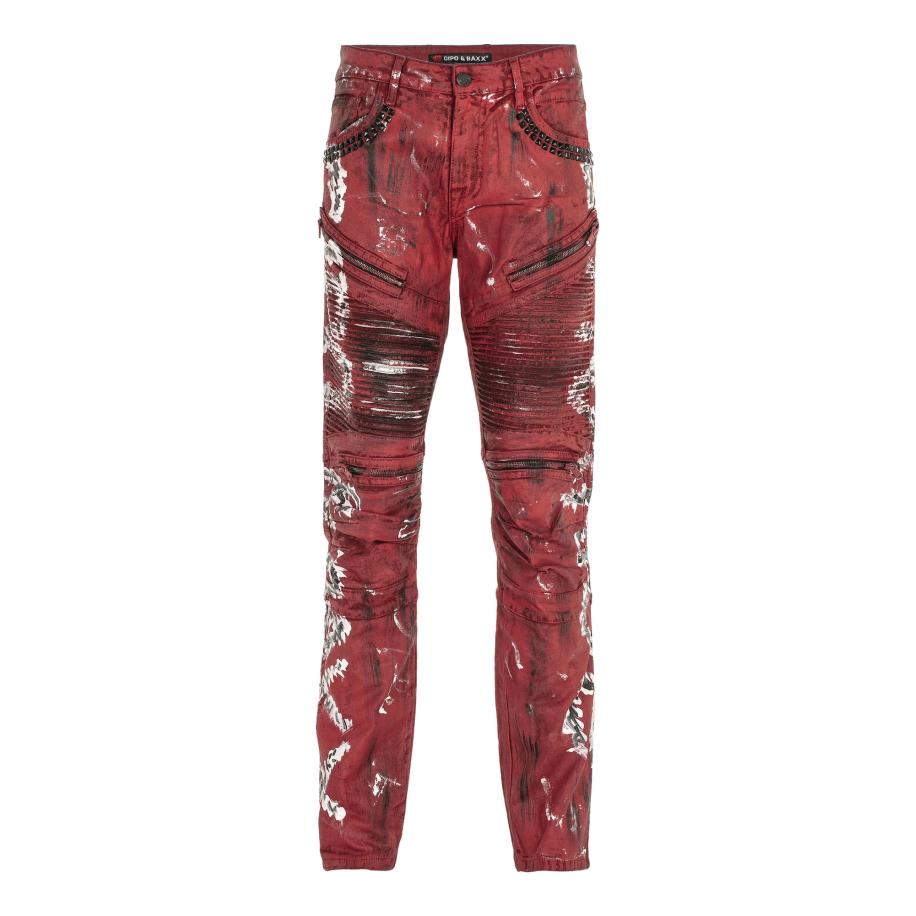Cipo & Baxx CIPO & BAXX Jeans DENIM rood -