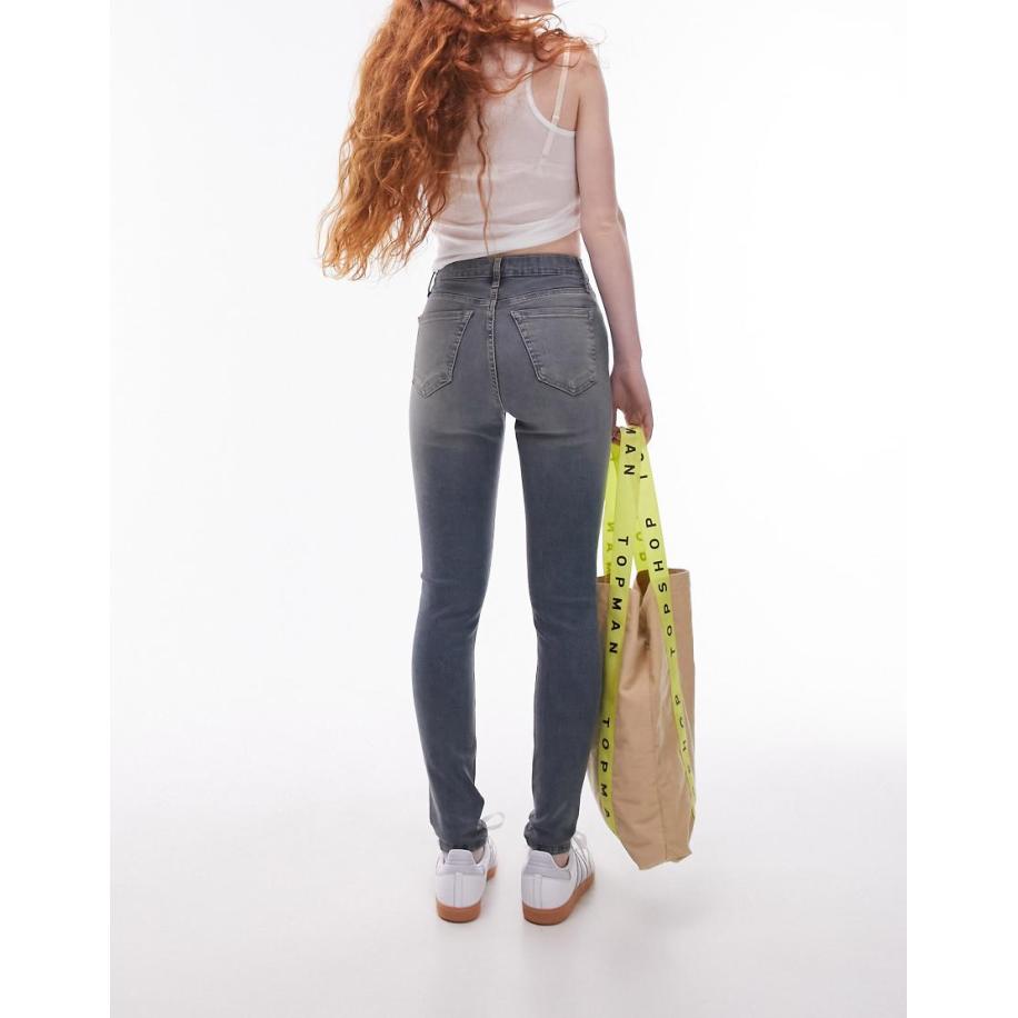 Topshop Jamie Skinny jeans met hoge taille in blauw Blauw
