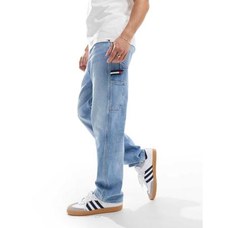 Tommy Jeans - Skater-timmermansjeans in lichte wassing-Blauw