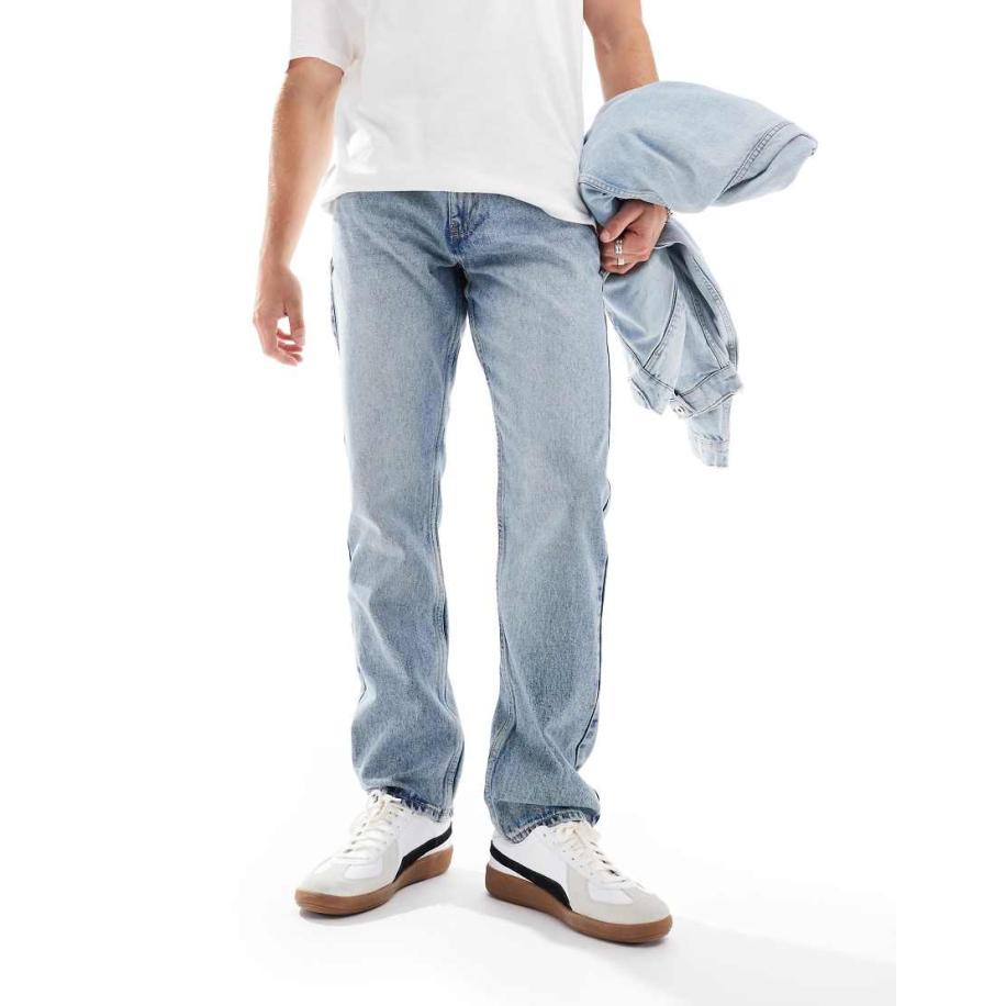 New Look - Jeans met rechte pasvorm in lichtblauw Blauw