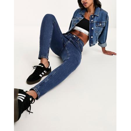 ASOS DESIGN Skinny jeans in blauwe middenblauw