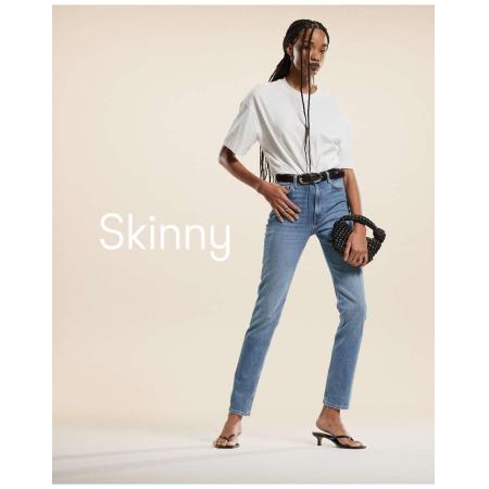 ARKET Azalea Skinny jeans met hoge taille en stretch in mid-wash blauw