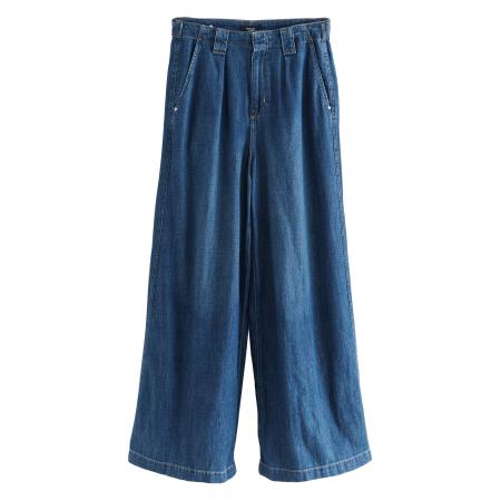 Next Next Bandplooi jeans donkerblauw