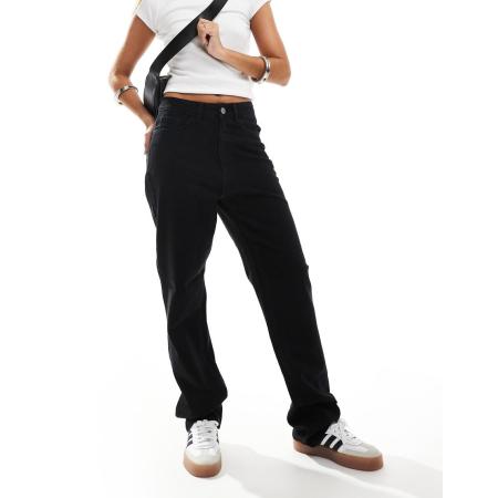 Vila Kelly Jeans met hoge taille en wijde pijpen in lichtzwart