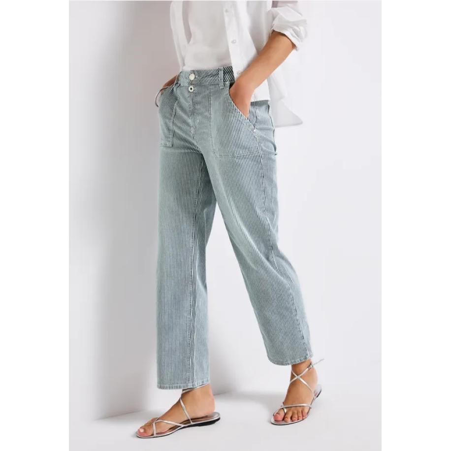 Street One Gestreepte jeans Blauw