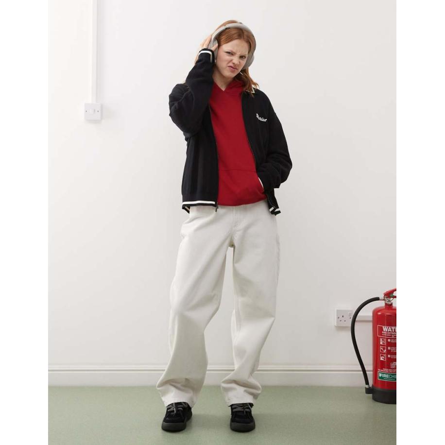 COLLUSION x014 Antifit jeans met halfhoge taille in ecru-Neutraal Multicolor